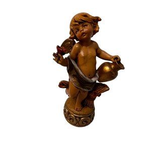 FONTANINI CHERUB ANGEL 1990 SIGNED E. SIMONETTI #853 SUMMER OF 4 SEASONS ITALY